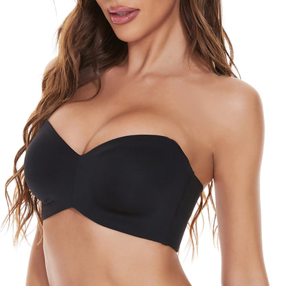 PLUS SIZE Promotion-Sujetador bandeau con tiras extraíbles