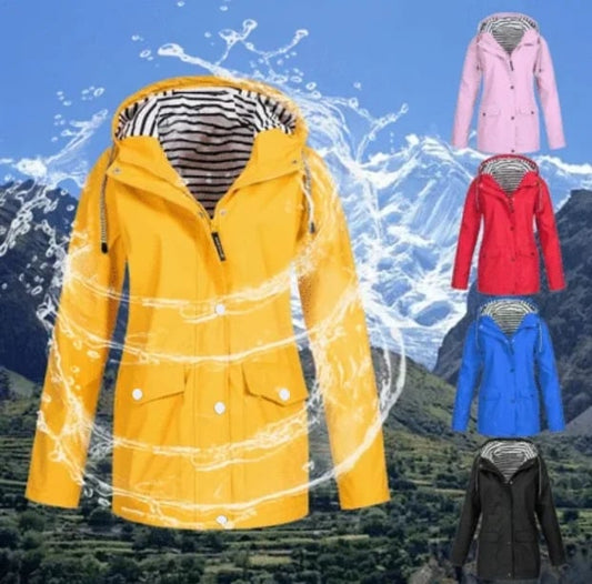 Chaqueta impermeable y cortaviento para mujer