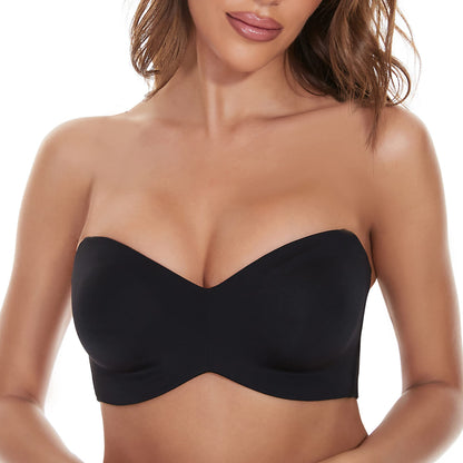 PLUS SIZE Promotion-Sujetador bandeau con tiras extraíbles